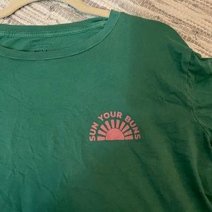 Billabong green crop flow top